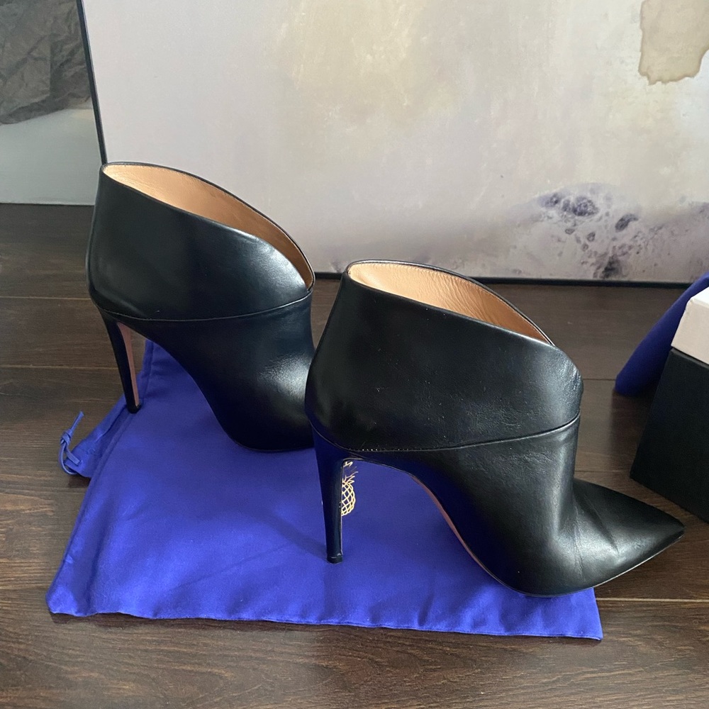 AQUAZZURA FIRENZE Designer, leather bootees. Brand New
